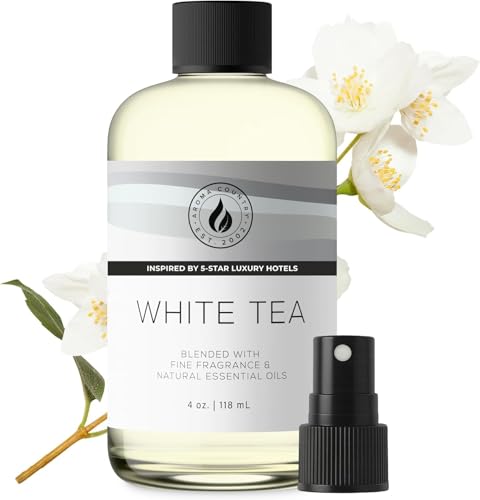 Aroma Country White Tea Luxury Diffuser Oil Refill (4 Fl Oz) | Hotel-Inspired • Long-Lasting Home Fragrance • for Aromatherapy, Reed Diffusers, Diffuser Machines & Room Sprays - size: 4 Fl Oz (Pack of 1)