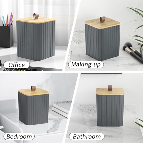 Bathroom Accessory Set - Grey Bathroom Set, 12PC Bathroom Accessories Set, Grey Bathroom Accessories Set, Mini Trash Can, Toilet Brush, Trash Can & Soap Dispenser - size: Bathroom Set, style: Grey