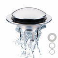 Chrome Bathroom Sink Drain Stopper,Welsan Universal Pop-Up Drain Stopper Plug Strainer with Hair Catcher for 1 1/8"-1 1/2" Drain Hole,Anti-Clogging Design Chrome Plated - color: Chrome Plated