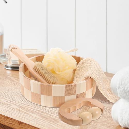 Mipcase Double-Sided Exfoliating Bath Mitt and Pumice Scrubbing Brush Set for Shower Body Cleaning and Callus Removal, Back Scrubber Bath Supplies for Men and Women