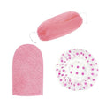3 PCS Authentic African Net Sponge 30" Extra Long African Exfoliating Net for Body & Back Scrubber for Shower Quick Dry Nylon Mesh Washcloth for Glowing Skin (Pink+Purple, 3 Pcs) - style: 3Pac Pink+Purple