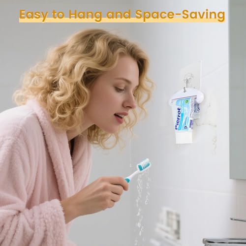 LOVEINUSA 4PCS Toothpaste Squeezer, Hanging Tube Squeezer Tool Multicolor Tubular Paste Dispenser for Saving Toothpaste Facial Cleanser Creams Paint - color: 4pcs