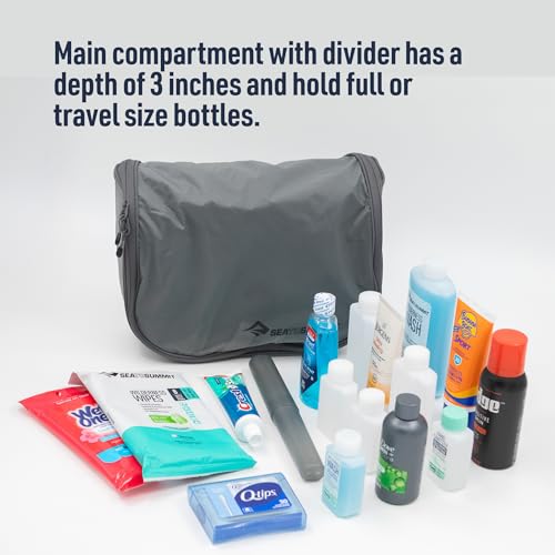 Sea to Summit Large Hanging Toiletry Bag, Travel Organizer for Men and Women, Spicy Orange - color: Spicy Orange