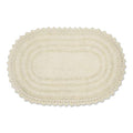 DII Crochet Collection Reversible Bath Mat, Large Oval, 21x34, Off White - color: Off White, size: 1'9" x 2'10" (Oval)