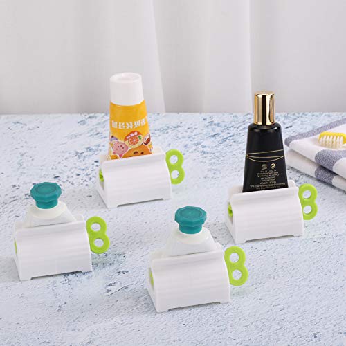 Toothpaste Tube Roller - Manual Squeezer Tool, Toothbrush Squeezer, Clip Holder Stand Winder by XYKEEY (Green) - color: Green