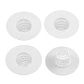 uxcell Bathroom Plastic Drain Hair Stopper Strainers Sink Drainer Screen Net White 4pcs