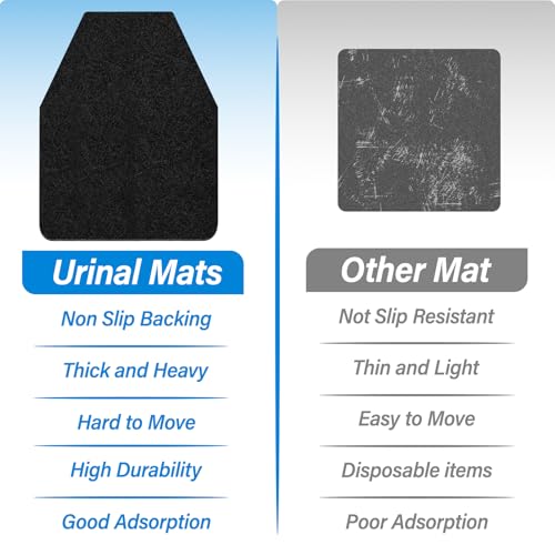 12 Pack Urinal Mats for Men Bathroom,Urinal Floor Mats for Commercial Restrooms,Non-Slip,Water Deodorization,Disposable Urinal Mats Reusable,Urine,Large 17Inch x 20.5Inch