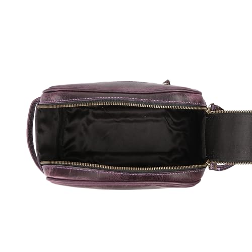KomalC Travel Toiletry Bag – Premium Leather Dopp Kit for Men & Women with Water-Resistant Lining & Spacious Zippered Organizer - style: 1 Zip Classic Purple