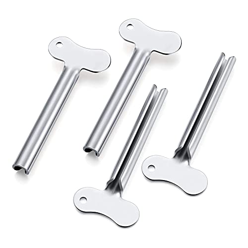 ZOCONE Toothpaste Squeezer, 12pcs Metal Tube Squeezer Key Stainless Steel Toothpaste Roller Tube Wringer for Paint, Cream, Cosmetic and Hair Dye(A) - color: A