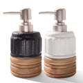 2 Pcs Soap Dispenser Bathroom, 14 Oz Liquid Hand Dish Soap Dispensers for Bathroom Countertop and Kitchen Sink, Ceramic Hand Soap, Dish Soap & Lotion Bottles, Modern Rustic Home Decor - size: 2 Pcs x 14Oz Soap Dispenser