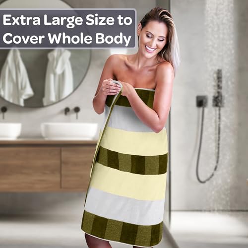 2-Piece Towel Set - 35x70in Extra Large Bath Towels - 500 GSM 100% Cotton Bath Towels - Absorbent Sheets for Shower, Gym, Spa, and Dorm Room by Lavish Home (Green) - color: Green
