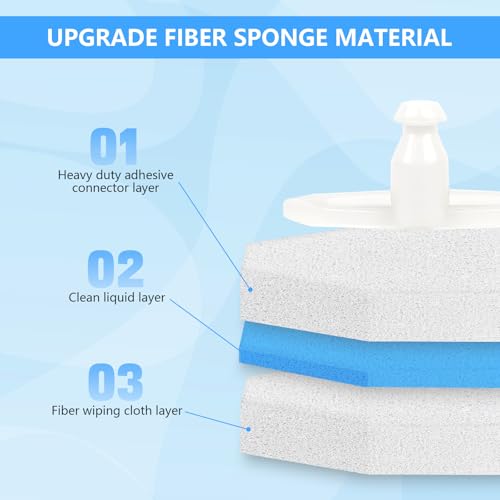 50 Pcs Toilet Wand Refills for Clorox, Disposable Scrub Pads Compatible with Clorox Toilet Wand - For Bathroom, Sink, Bathtub and Multi-Surface Cleaning
