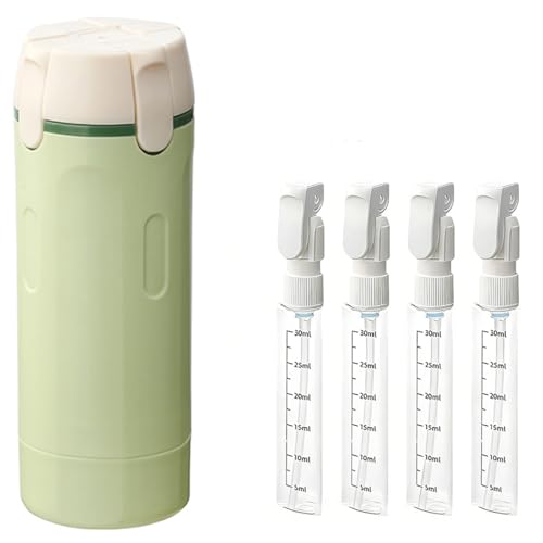 EdenEcho 4 in 1 Travel Dispenser, 4 Pack 1OZ/30ML Travel Bottles with Stickers for Toiletries, Leak Proof Travel Size Containers, Portable for Shampoo Lotion Conditioner Cream Green - color: Green