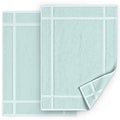 Pearl Linens Pack of 2 100% Cotton Bath Mat 18x25 inches, Soft & Absorbent Quick Dry Bathroom Mat Set, Not Bathroom Rugs, After Shower Mat, Bath Tub Mat, 781 GSM, Machine Washable, Mint Green - color: Mint Green, size: 18x25 - Set of 2