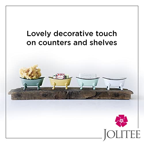 Rustic Enamel 1 Piece 5.5" Metal Clawfoot Mini Bathtub Soap Dish Mini Bath Tub Decoration Clawfoot Tub Soap Caddy Grey - color: Grey