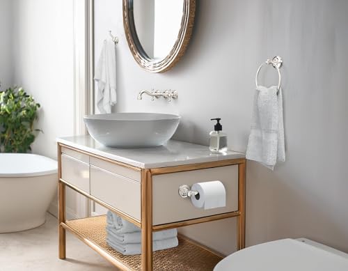 Gatco 4123 Tavern Toilet Paper Holder, Polished Nickel / Wall Mounted Euro Style Toilet Tissue Holder, Zinc - color: Polished Nickel, style: Single