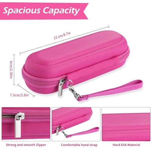 Toothbrush Travel Case for Oral B/Oral-B Pro 1000 1500 5000 7000 & Philips Sonicare 4100 1100 5300 5100 6100/iO Electric Toothbrush, Hard Protective Storage Bag (Pink) - color: Pink