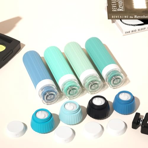 18Pack Travel Bottles for Toiletries TSA Approved Silicone Travel Containers for Toiletries, Leak Proof Refillable Liqus Shampoo And Conditioner travel Essentials toiletry Bottles (BPA Free) - color: Blue