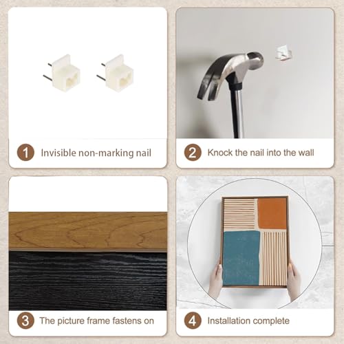 Bwodke Boho Wall Art, Framed Abstract Wall Art, Botanical Neutral Canvas Wall Decor, Large Mid Century Plant Pictures Set of 3, Modern Minimalist Paintings for Bedroom Living Room Bathroom - color: Boho Blue, size: 16"x24"Natural