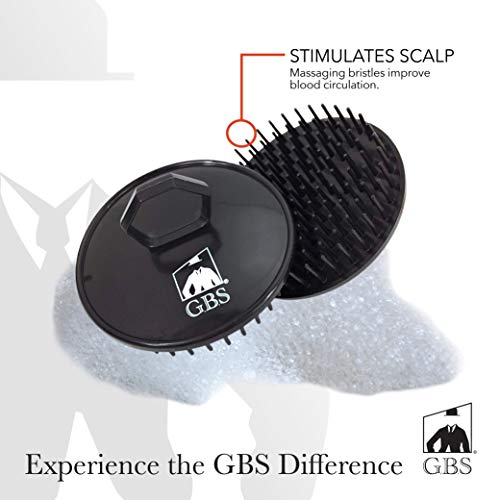 G.B.S Shampoo Scalp Massage Brush #100 3 Pack - Red, Blue & Black - Scalp Scrubber, Exfoliating Hair - Dandruff Removals Relaxation Travel Friendly (Durable Material) - color: Red/Blue/Blk