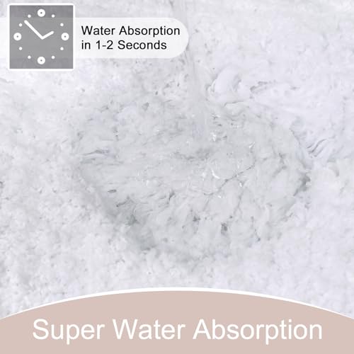 AROGAN Luxury Long Bathroom Runner Rug, 24x60 Inch Thick Soft and Absorbent Non Slip Bath Mat, Rubber Backing Quick Dry Rugs Carpets, Machine Washable Plush Mats for Shower Floor, White - color: White, size: 2' X 5' (24" X 60")