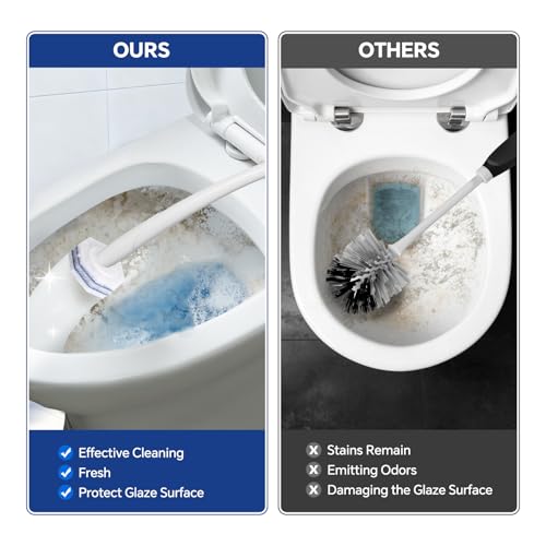 30 Toilet Bowl Refills Fits for Clorox Toilet Brush, Upgrade 3-Layer Disposable Bowl Cleaner Refills for Bathroom Cleaning, 3X Cleaning Power, No Falling Apart - size: 1 Count (Pack of 30)