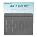 Large Stone Bath Mat 2 Pack, 31.5'' x 19.7'' Quick Drying Diatomaceous Earth Mat Large, Super Absorbent, Non Slip Diatomite Stone Bath Rugs for Bathroom, Easy to Clean (Dark Grey) - color: Dark Grey