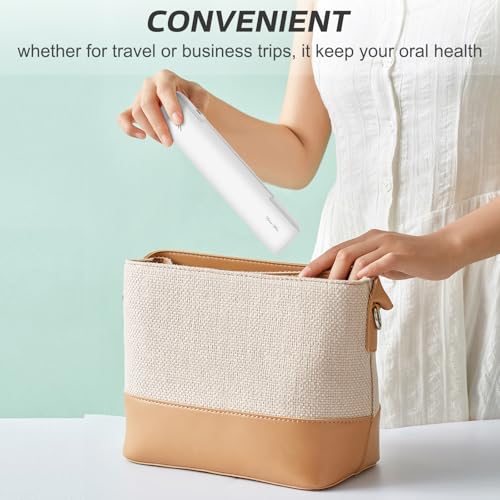 YourMate UVC Toothbrush Case Travel Toothbrush Covers Case for Houshold and Traveling Power by AA Battery or USB-C Cord White - color: White