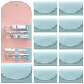 12 Set Manicure Set Bulk Mini Manicure Nail Clipper Kit 7 in 1 Stainless Steel Professional Nail Care Pedicure with Travel Portable Bag Grooming Kits for Women Men Home(Green) - color: Green