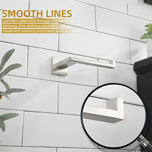 KOKOSIRI Toilet Paper Holder Brushed Nickel for Kitchen Bathroom Washroom Toilet Tissue Roll Paper Holder Stainless Steel, Wall Mounted B2006BR - color: Brushed Nickel