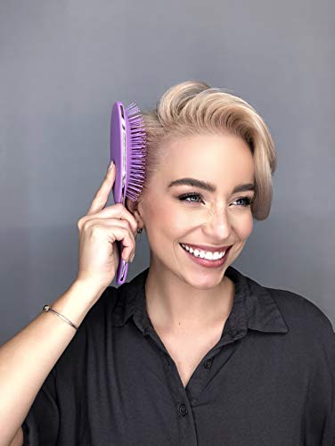 Framar Detangling Brush for Curly Hair – Hair Brushes for Women, Wet Hairbrush For Women, Hairbrushes, Purple Hair Brush Detangler, Reduces Breakage, Frizz and Static – Purple - color: Purple