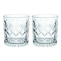 Gaolinci 2 Pcs Round Dot Embossed Clear Glass Mouthwash Cup Cups, Bathroom Brushing Cup, 8 Oz - color: Clear (round dot)