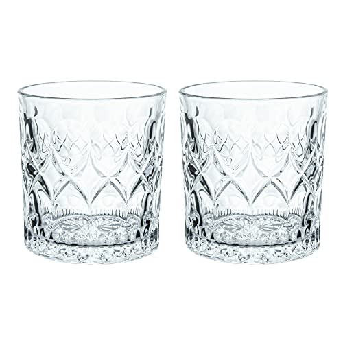 Gaolinci 2 Pcs Round Dot Embossed Clear Glass Mouthwash Cup Cups, Bathroom Brushing Cup, 8 Oz - color: Clear (round dot)