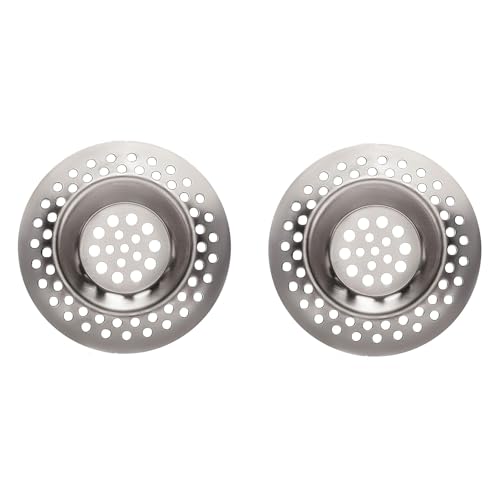 2 Pack Stainless Steel Sink Strainer - 3 Inch (75mm) Kitchen Drain Plug Filter, Bathtub & Shower Hair Catcher Protector
