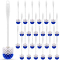 Reallnaive 24 Pcs 18 Inch Toilet Brush Toilet Bowl Cleaner Brush Bathroom Long Plastic Handled Cleaning Scrubber with Hook Hole for Household Bathroom Cleaning Supplies(Flat Handle) - style: Flat Handle