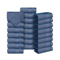 Casa Lino Face Towels & Body Wash Cloths for Showering - 100% Cotton Wash Cloths for Bathroom - Highly Absorbent & Quick Drying Washcloth Set - Cotton Washcloths 24 Pack (12" x 12") - (Cobalt Blue) - color: Navy