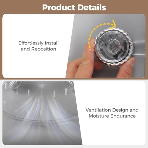 Transparent Suction Cup Storage Rack, 2 Pcs Corrugated Suction Cup Storage Holder, No Drilling, Adjustable Bathroom Kitchen Storage with Hooks, Glove, Cleaning Sponge, Cloth