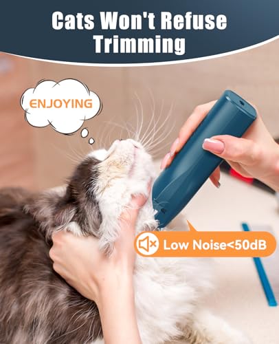 oneisall Pet Clippers for Cat Matted Hair, Quiet Pet Shaver for Cats | Waterproof Cordless Cat Clippers for Matted Long Hair with Storage Bag,Lightweight and Easy to Use for Cat, Pet, Small Dog - color: Green, size: Standard