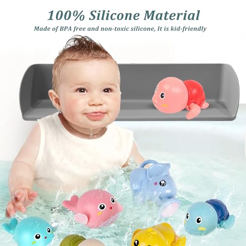 Bathtub Splash Guard Silicone Tub Water Splash Guard (Grey)