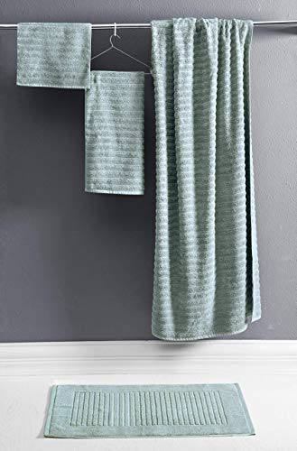Classic Turkish Towels CTT - 2 Piece Bathroom Rugs Set, 100% Cotton Bath Mats, Non-Slip, Comfy & Highly Absorbent Bathroom Floor Mats, Machine Washable | 20"x32" (Spa Green) - color: Spa Green