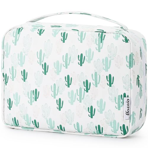 Mossio Hanging Toiletry Bag with Sturdy Hook - Large Portable Cosmetic Makeup Travel Organizer for Men & Women - color: Cactus