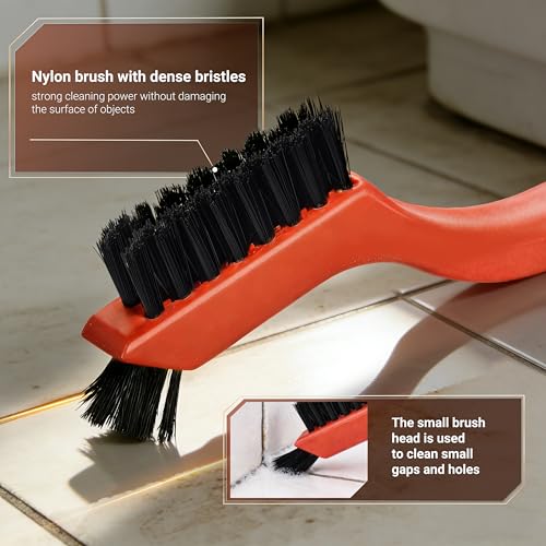 6 Pieces Nylon Brushes Set, Nylon Bristles | Brushes for Cleaning Welding Slag and Rust,Scratch Brush with Mini Head & Hanging Hole for Everyday Cleaning (6, Nylon) - color: Nylon