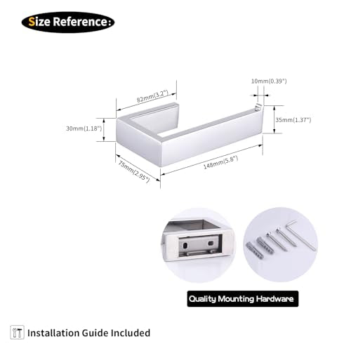 GERZWY Polished Stainless Steel Toilet Paper Holder Paper Towel Dispenser Tissue Roll Hanger Wall Mounted HG1718-JG - color: Polished