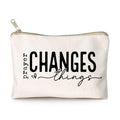 Prayer Changes Things Makeup Bag Christian Worthy You Matter Travel Bag Religious Faith Makeup Case Bible Verse Cosmetic Bag Sister Christian Gift Toiletry Bag Gift - color: Prayer Changes Things