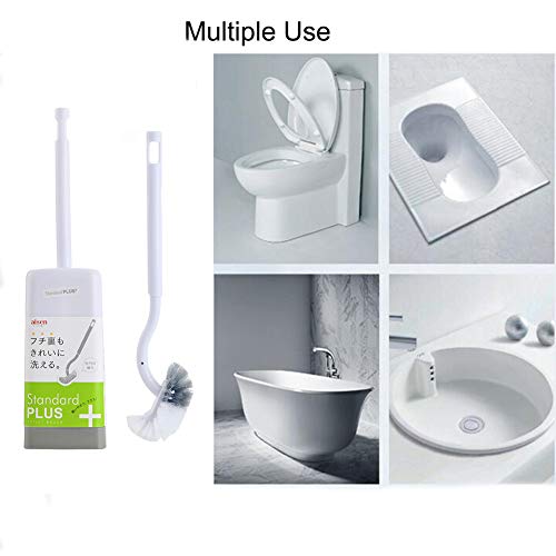 Marbarsse Bathroom Toilet Bowl Brush and Holder, Curved Design Toilet Brush for Deep Cleaning Under Rim, Best Toilet Brush Set, Easy Handy CompactToilet BowlCleaner Brush for Bathroom, 1 Pack - color: 1 Pack