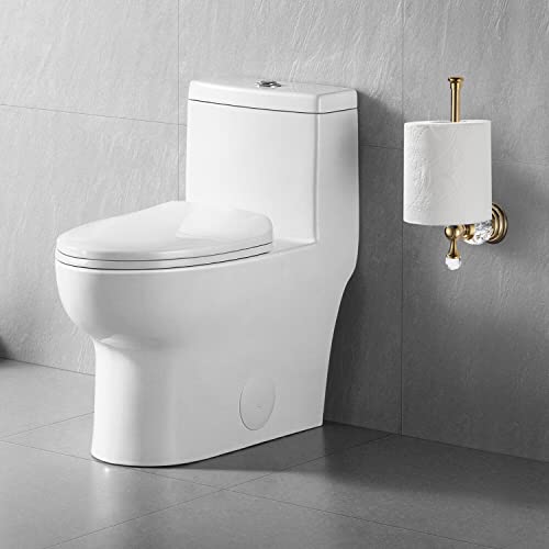 BATHSIR Crystal Toilet Paper Holder, Gold Toilet Roll Holder Modern Bathroom Accessories Zinc Alloy Tissue Hanger Wall Mounted - color: Gold
