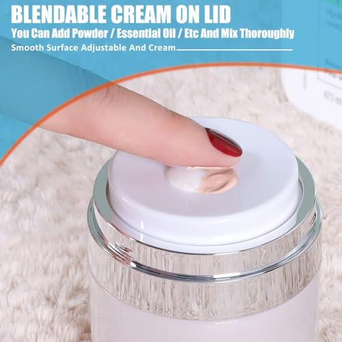Airless Pump Jar, 1.7 oz Airless Pump Bottles, Travel Lotion Container – Vacuum Dispenser for Cream – Leak-Proof TSA-Friendly Design Keeps Cream Fresh – Multi-Purpose for Lotion, Sunscreen (2 Pack) - color: 1.7 oz