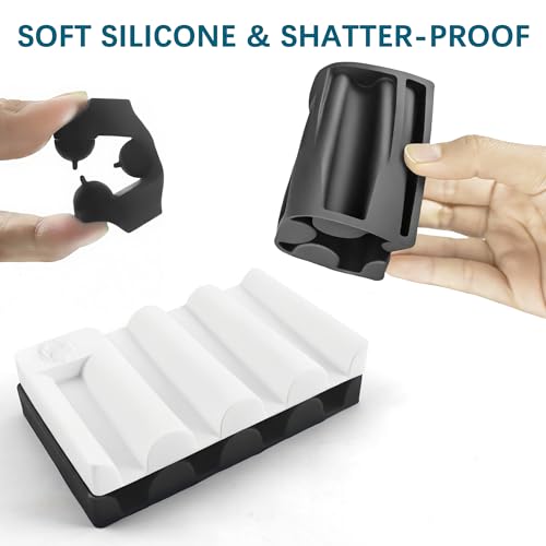 Silicone Soap Dish,Self Draining Soap Holder Perfect for Shower,Bathroom Sink,Kitchen Sink & Travel,Non-Slip Bar Soap Holder Extend Soap Life,Keep Soap Bars Dry & Easy Cleaning NBlack-1Pcs - color: Nblack-1pcs