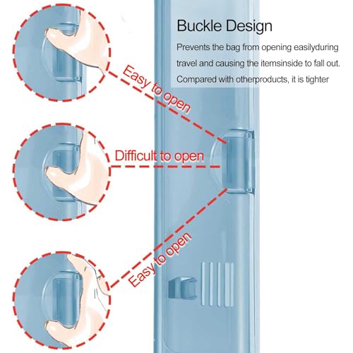 2 Packs Toothbrush Travel Case, Breathable Toothbrush Travel Holders, Compact Portable Toothbrush Holder for Travel, Vacation, Camping, Gym, Business Trips, Office, Cruise - color: Clear