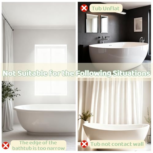 2 Pieces Bathtub Shower Splash Guards, Shower Water Guard for Bathtub Splash Guard Removable, Bathtub Water Splash Guards Corner Guards to Keep Water in Shower Bath